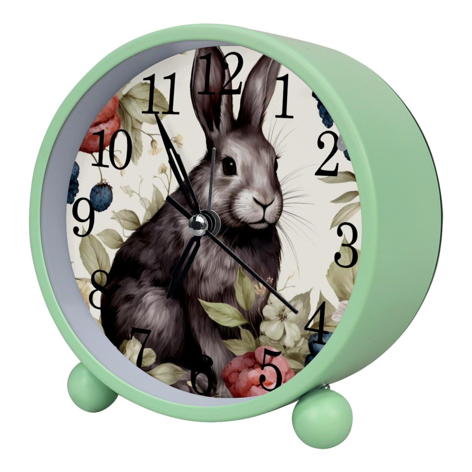 etoenbrc Battery Operated Clock Slient Plastic Table Clock Battery Operated Bedside Alarm Clock with Light for Bedroom Living Room(Color438)