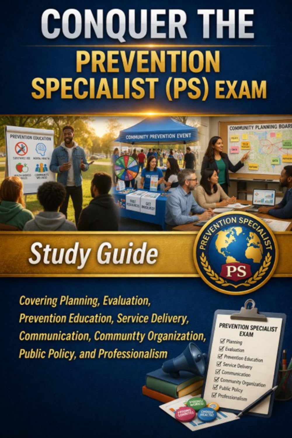 Conquer the Prevention Specialist (PS) Exam: Study Guide Covering Planning, Evaluation, Prevention Education, Service Delivery, Communication, ... (Counseling and Social Work Exams)