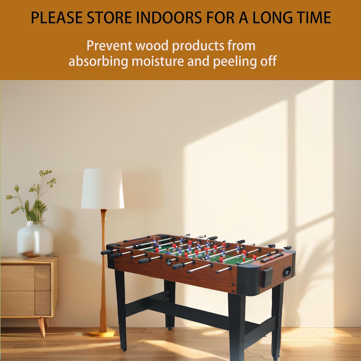 54" Foosball Table Adult Size with 4 Foosball Ball and 2 Scorers Counter,Fooseball Table with 2 Cup Holders for Game Room,Enjoy Family Games with Game Table