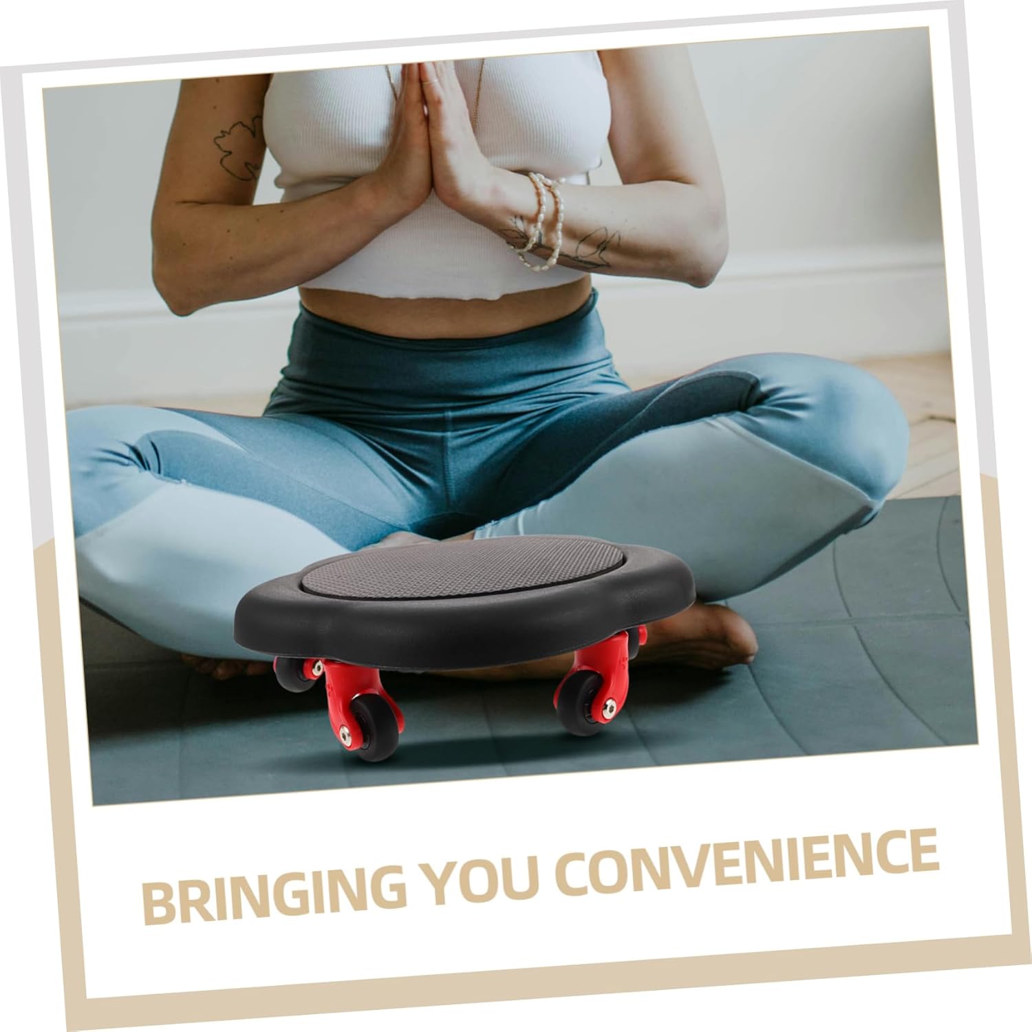 VANZACK Core Strength Abdominal Trainer Five-wheel Abdominal Exercise Sliders Ab Roller Wheel Stomach Roller Exercise