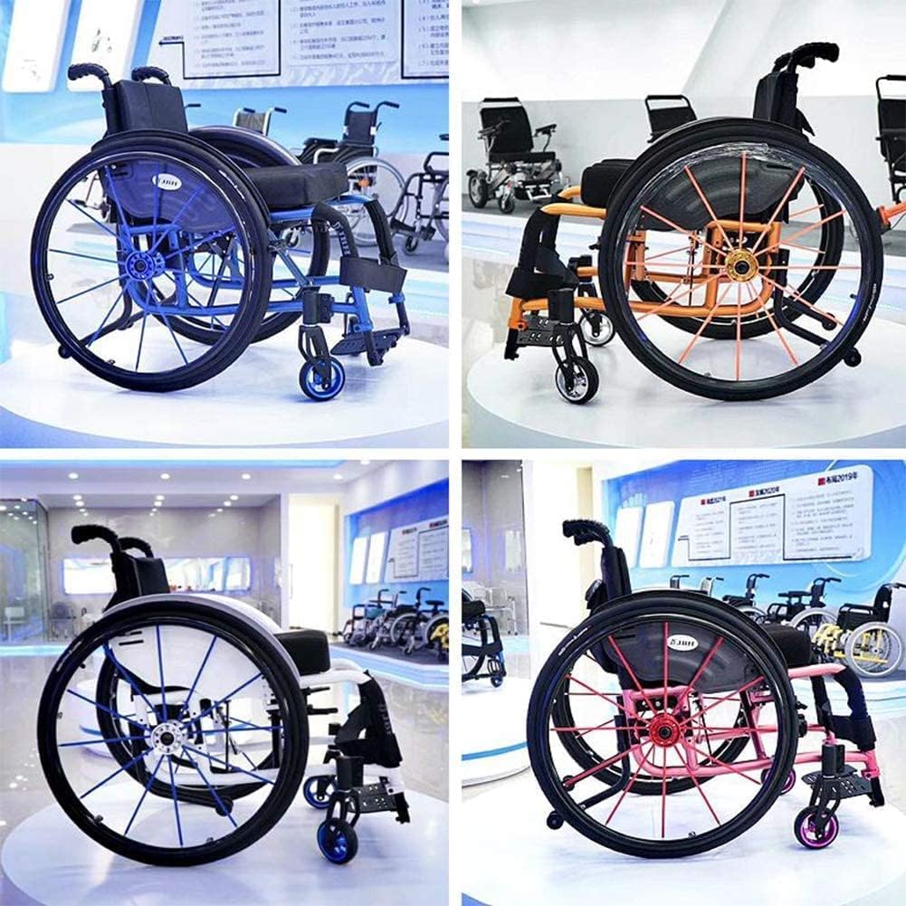 Super lekki składany wózek inwalidzki z aluminiową ramą z podłokietnikiem obrotowym podnóżkiem - ergonomiczny sportowy wózek inwalidzki, obciążenie 100 kg - ręczny wózek inwalidzki z własnym