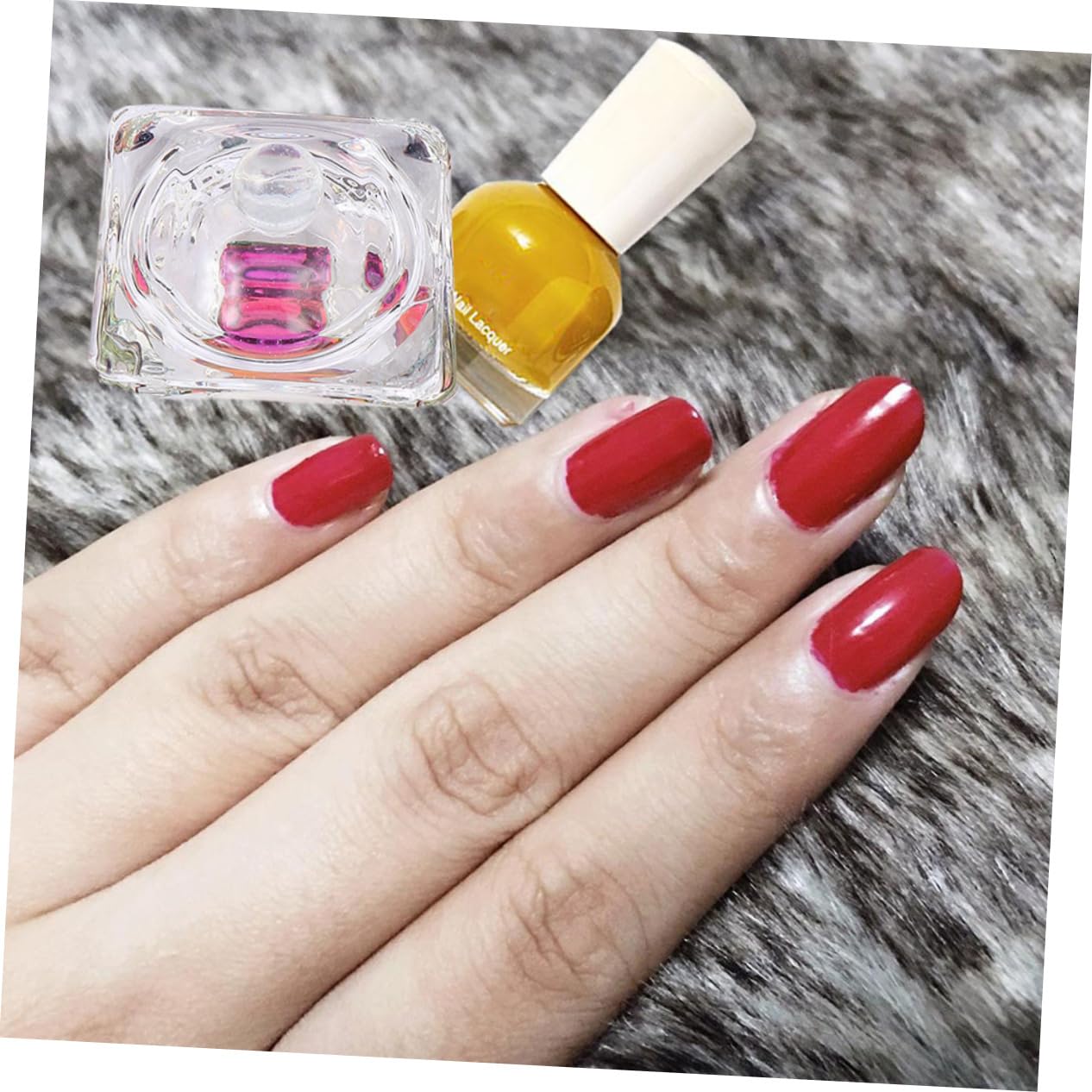 Ipetboom 2pcs Nail Art Crystal Glass Cups with Lid Unique Nail Liquid Containers for Manicure Tools and Home Use