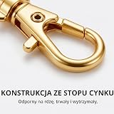 CATELL 100 sztuk karabińczyków breloczek do kluczy złote kółka do kluczy z
