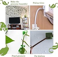 Vista 6 de Tmofs 100 piezas Clips de fijación de pared para plantas trepadoras, clips invisibles de fijación de vides en la pared, clips autoadhesivos