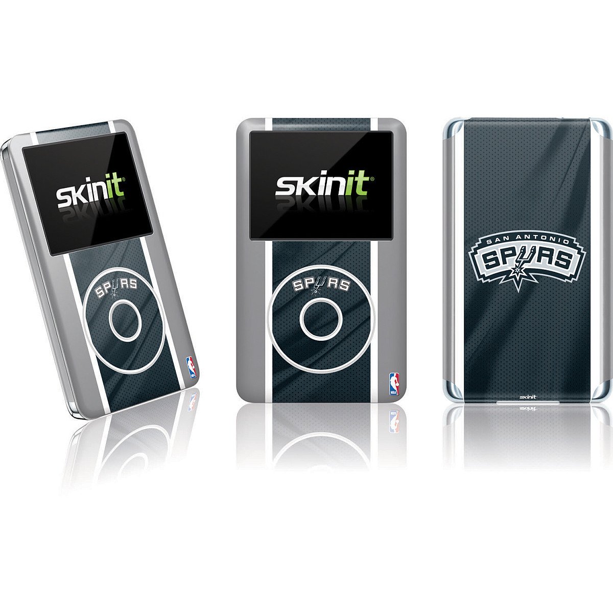Skinit Decal MP3 Player Skin Compatible with iPod Classic (6th Gen) 80GB - Officially Licensed NBA San Antonio Spurs Design
