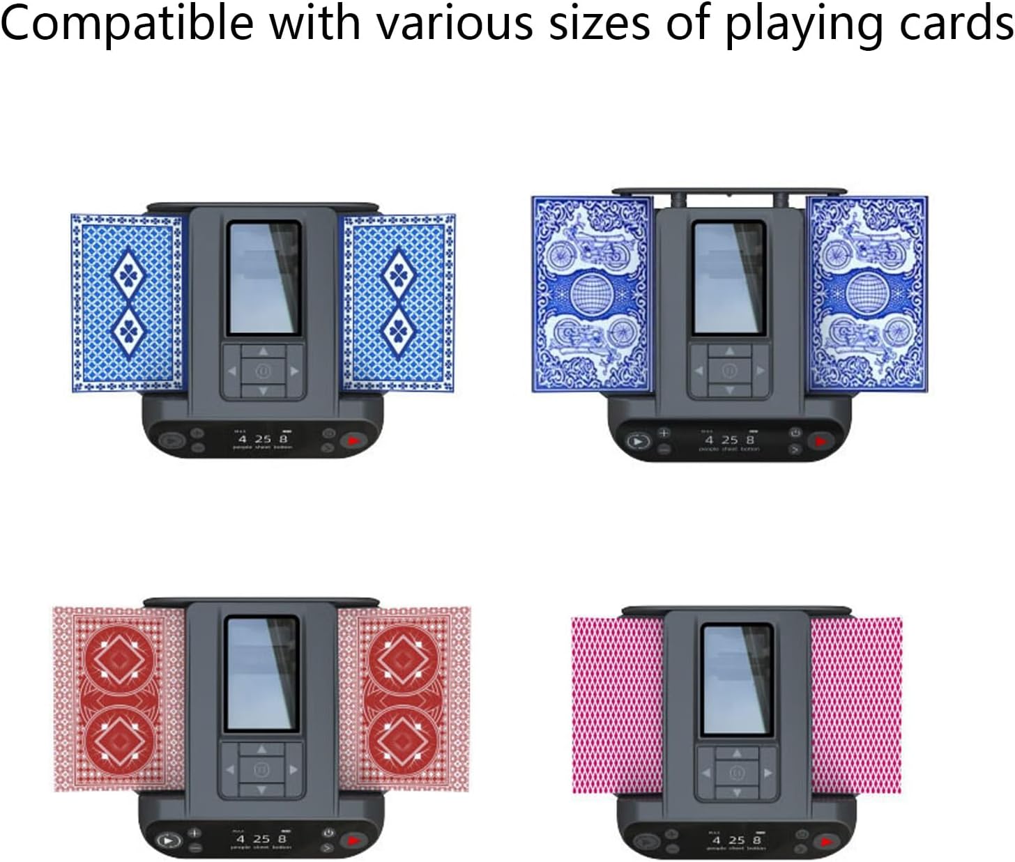 Automatic Card Dealer Machine,Automatic Card Shuffler and Dealer 2-in-1,Eletric Shuffling and Dealing Machine,360° Rotating Smart Dealing,for Poker, UNO, Blackjack, and Texas Hold'em.