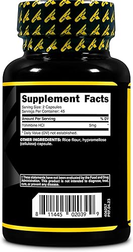 Miniatura 4 de Primaforce suplemento de yohimbina en cápsulas para pérdida de peso y mejora del rendimiento de cognitivo y sexual, 90 cápsulas