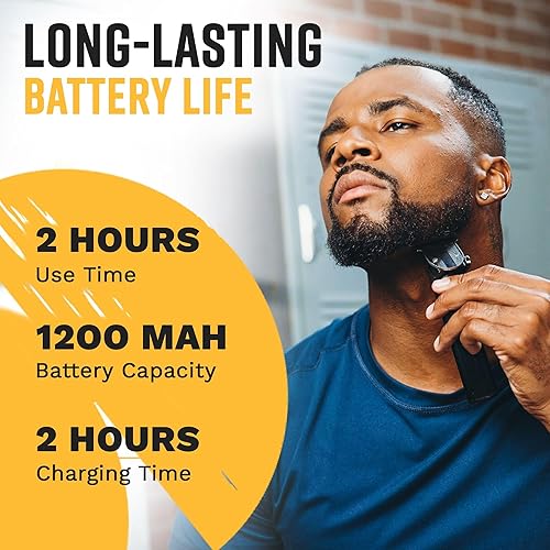 Miniatura 4 de The Cut Buddy Trim Buddy, recortadora inalámbrica de barba y línea de cabello con 4 protectores + herramienta de moldeo, apto para principiantes,