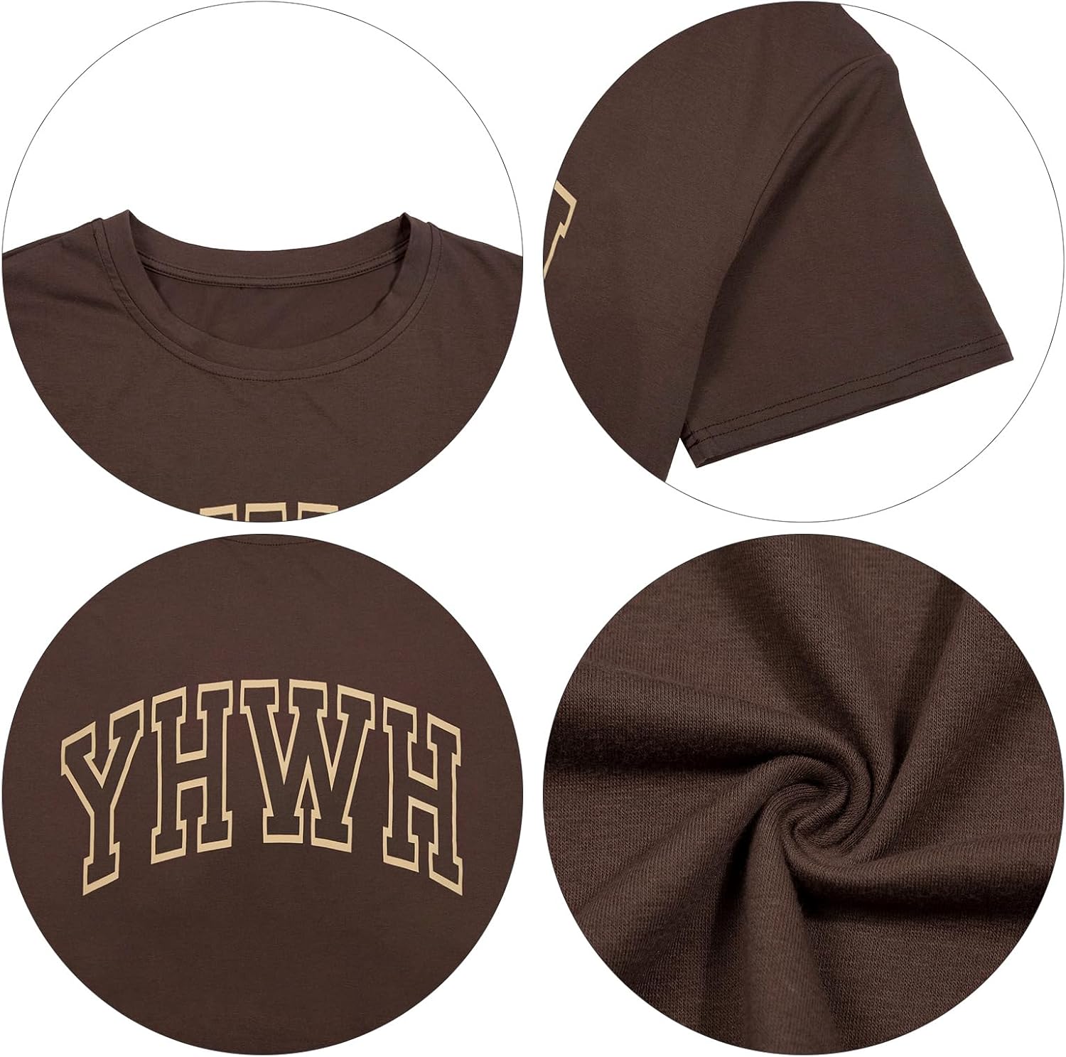 MNLYBABY YHWH Oversized Shirt Women Christian Tshirts Jesus Faith Inspirational Casual Tee Tops - Image 6