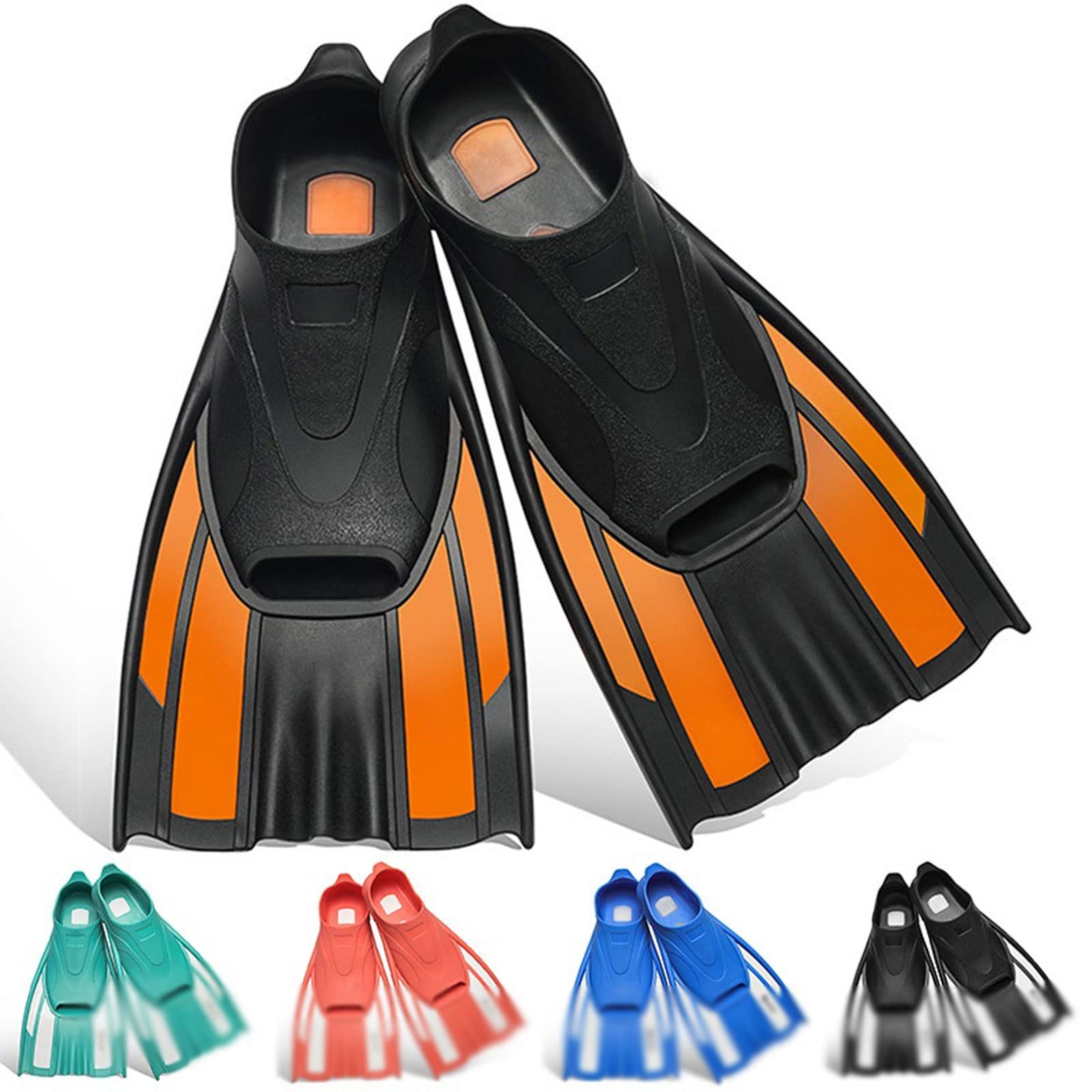 Flipper Professionelle Tauchflossen für Herren und Damen, rutschfeste Schwimmschuhe, professionelle Schwimmflossen, Schnorcheln, kurze Flossen, Tauchausrüstung (Farbe 02, XXS (33–34))