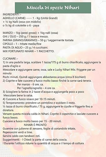 Miniatura 3 de Lucky Nihari Mix, 2.12 oz (paquete de 5), receta y mezcla de especias en polvo para hacer estofado de carne tradicional de Mughlai cocido