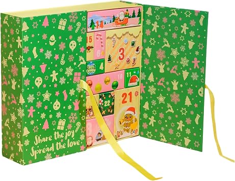 Calendar Advent Boxes Empty Reusable 24-Grid Countdown Calendar Box for