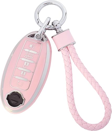 Miniatura 1 de Funda para llavero de automóvil con llavero, funda de TPU suave para llave de automóvil, soporte protector para llave de automóvil, protector de