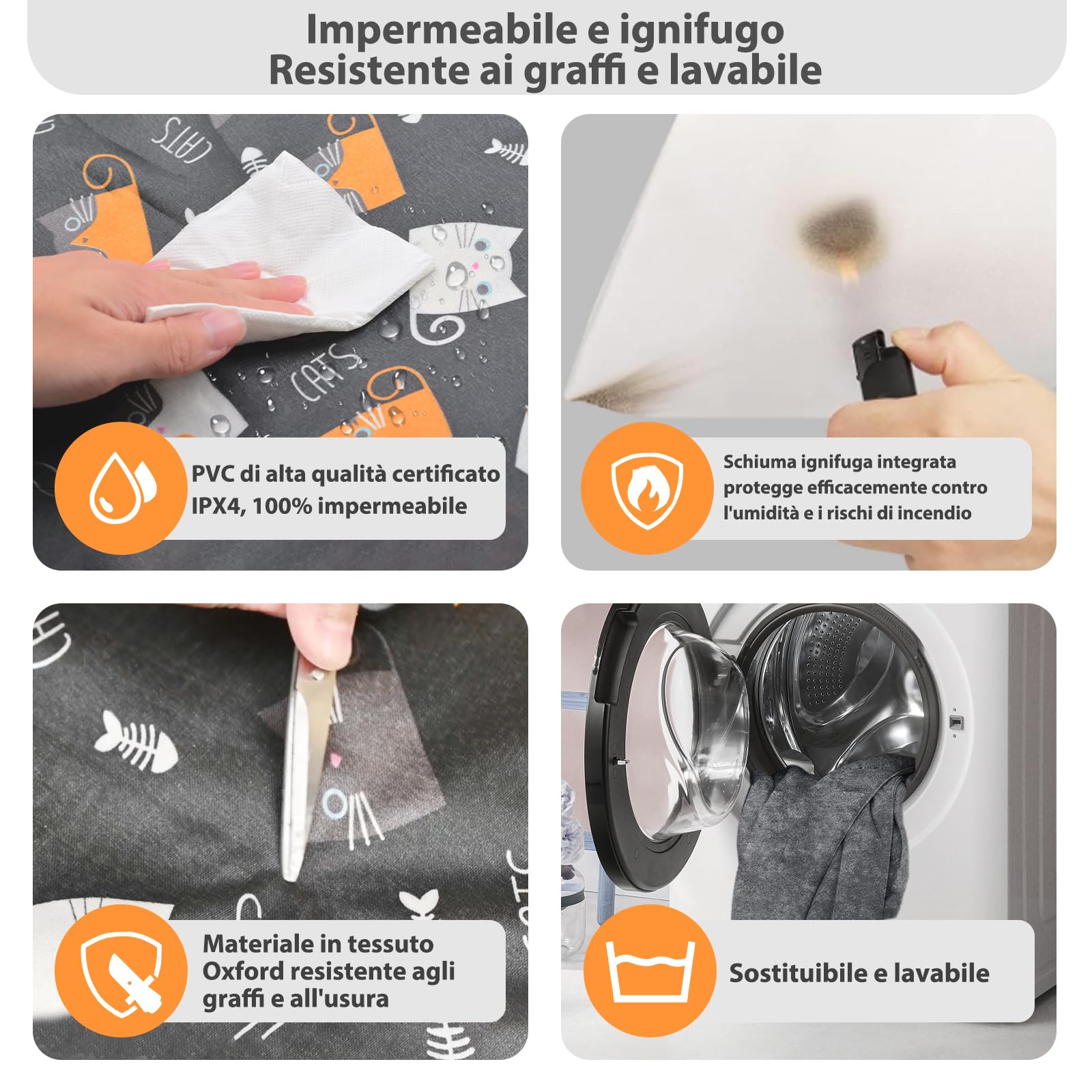 Tappetino Riscaldante Per Gatti Cani 70X45 cm, Impermeabile Tappetino Riscaldante Gatto Cane Con Termostato Timer e Temperatura Regolabile Cuscinetto Riscaldante Per Animali Domestici,Due Coperture