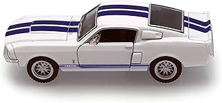Kinsmart Scale 1/38 1967 Ford Shelby Mustang GT-500 Diecast Car, White