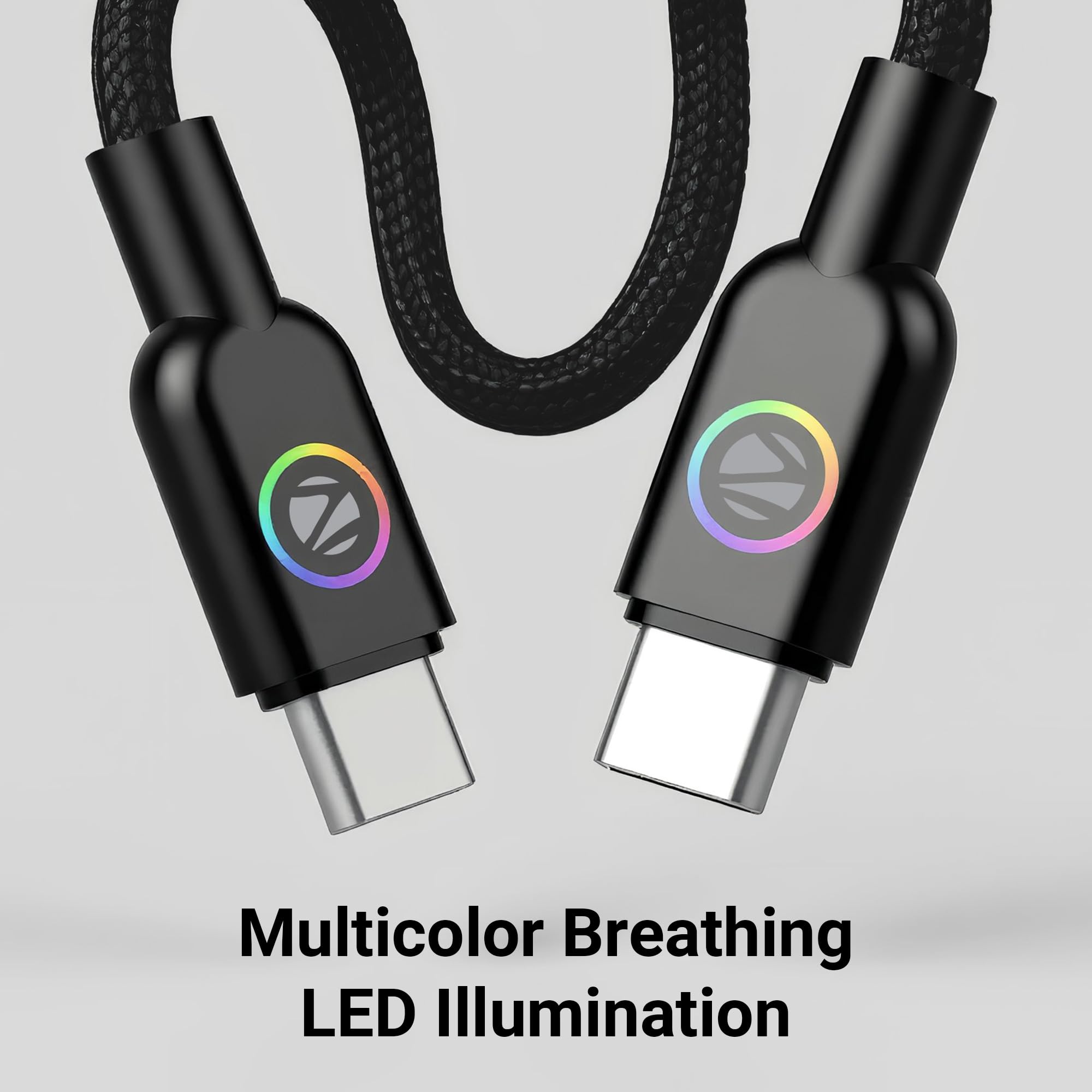 Zebronics Type-C Cable - 60W PD & Data Sync -6