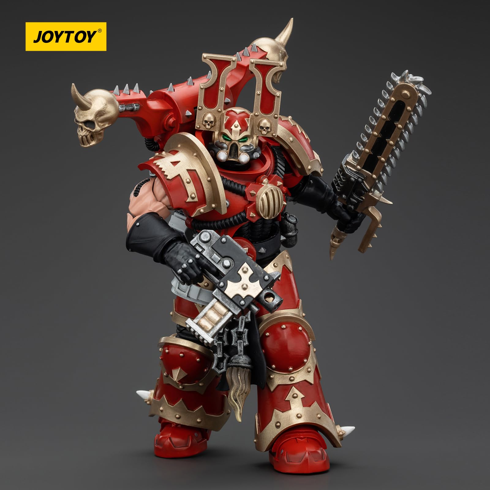 JOYTOY Warhammer 40k World Eaters, World Eaters Khorne Berzerker 5 1/18 Action Figure, Dedicated To You Who Love Collecting - Image 4