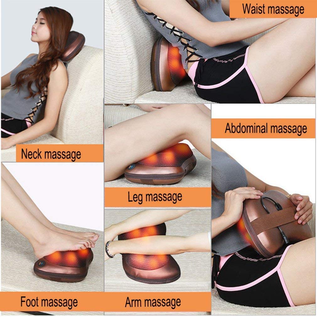bosig® Electronic Neck Cushion Full Body Massager with Heat for pain relief Massage Machine for Neck Back Shoulder Pillow Massager - Swiss Relaxation therapy (Brown) bosig® Electronic Neck Cushion Full Body Massager with Heat for pain relief Massage Machine for Neck Back Shoulder Pillow Massager - Swiss Relaxation therapy (Brown)