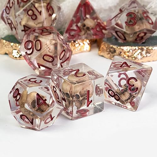 Miniatura 68 de UDIXI - Juego de dados poliédricos DND; juego de dados para Dungeons & Dragons, dados de calavera para DND, RPG, MTG y otros juegos de mesa