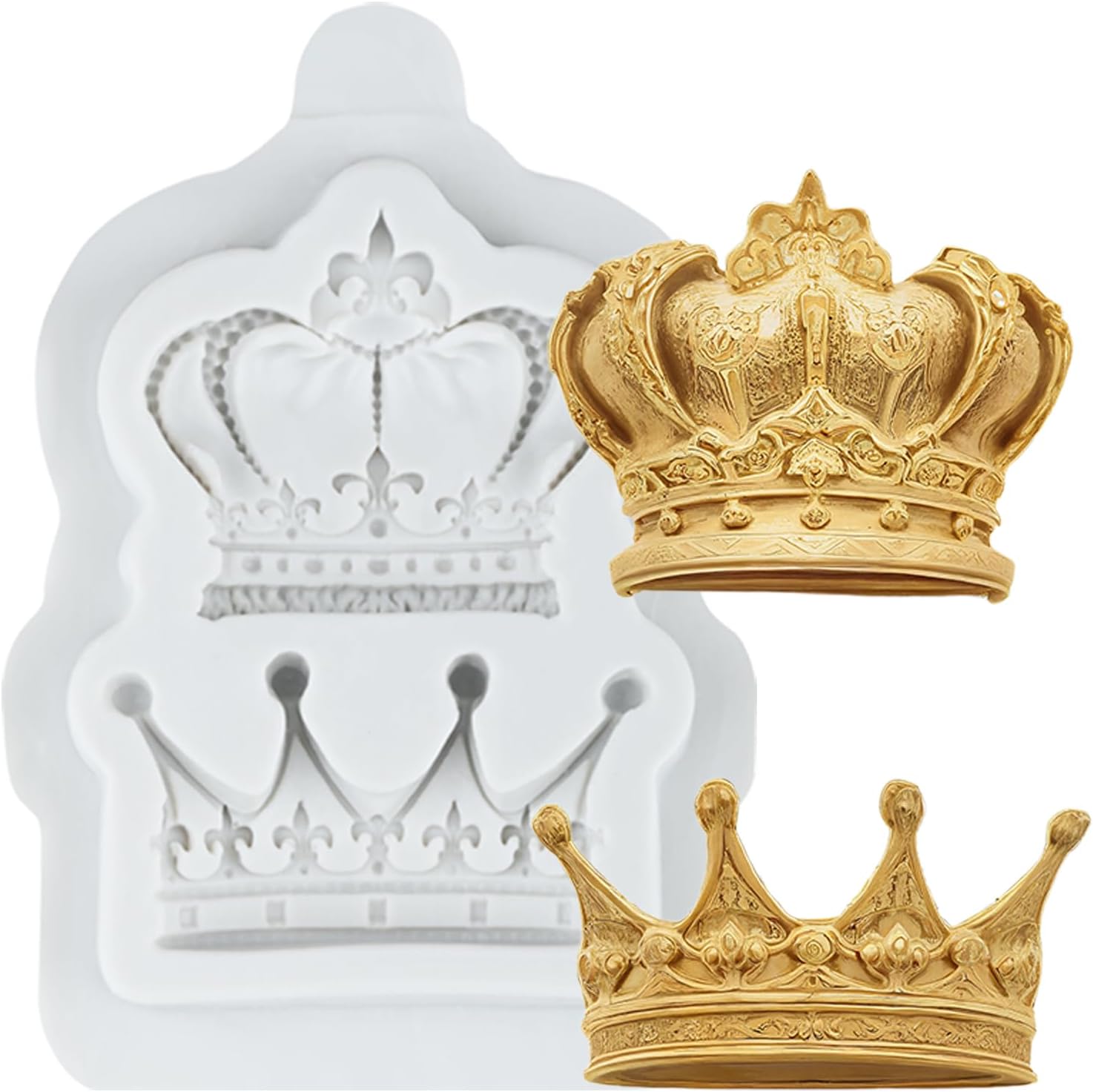 Crown Polymer Clay Mold Vintage Crown Silicone Molds for DIY Craft Epoxy Resin Casting Polymer Clay Tools Crafts Air Dry Jewelry Making