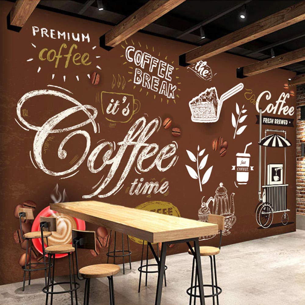 Personalizado De Cualquier Tamaño Estilo Europeo Retro Pintado A Mano Cartel Mural Papel Tapiz Cafetería Restaurante Fondo Papel De Pintura De Pared,200 * 140Cm