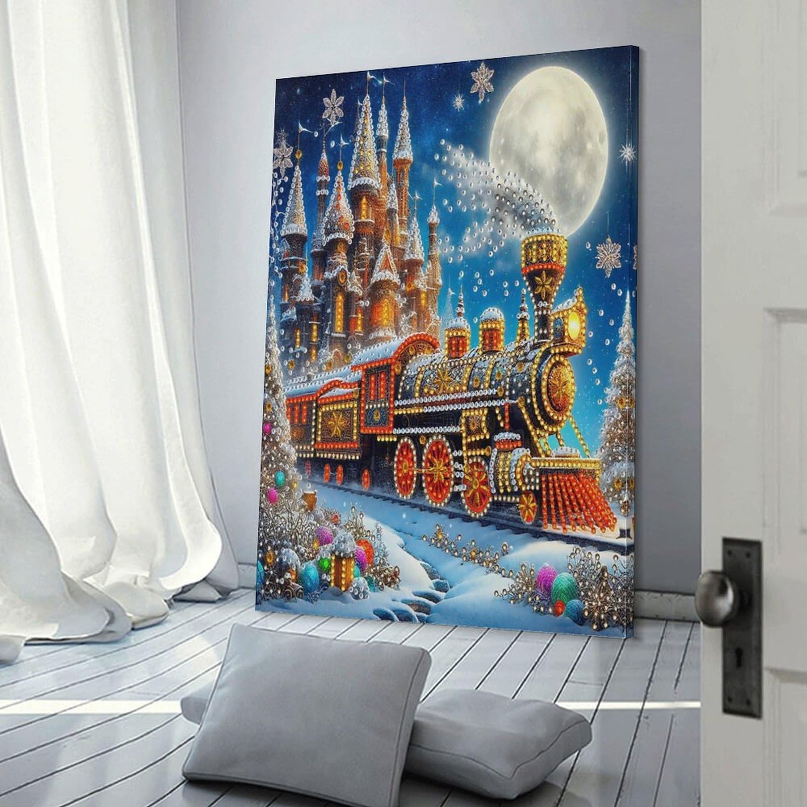Tableau Impression Sur Toile Train Noël Affiche Grand Format - 6