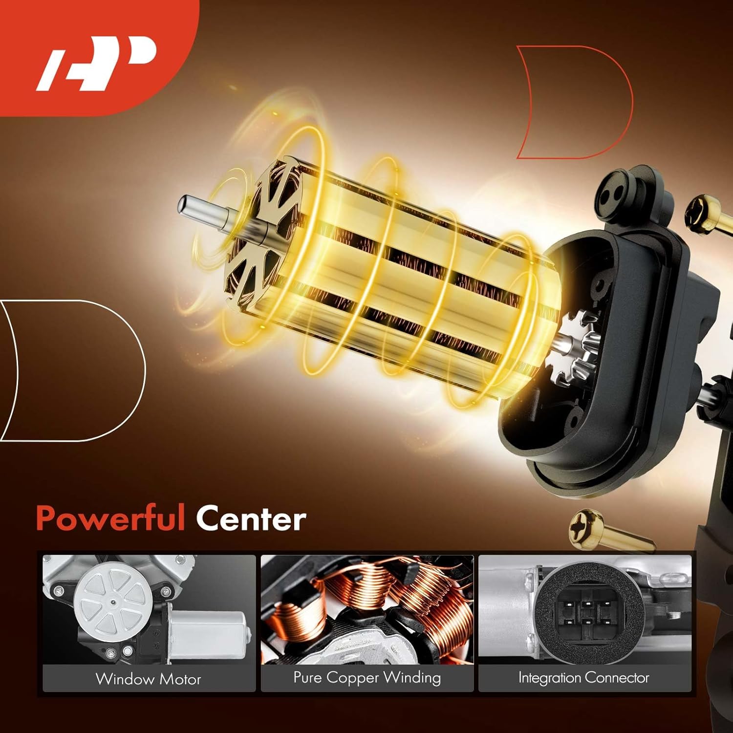 A-Premium Front Left Driver Side Electric Power Window Regulator with Motor Compatible with Mitsubishi Outlander 2007-2013 Sport Utility, 6 Pins