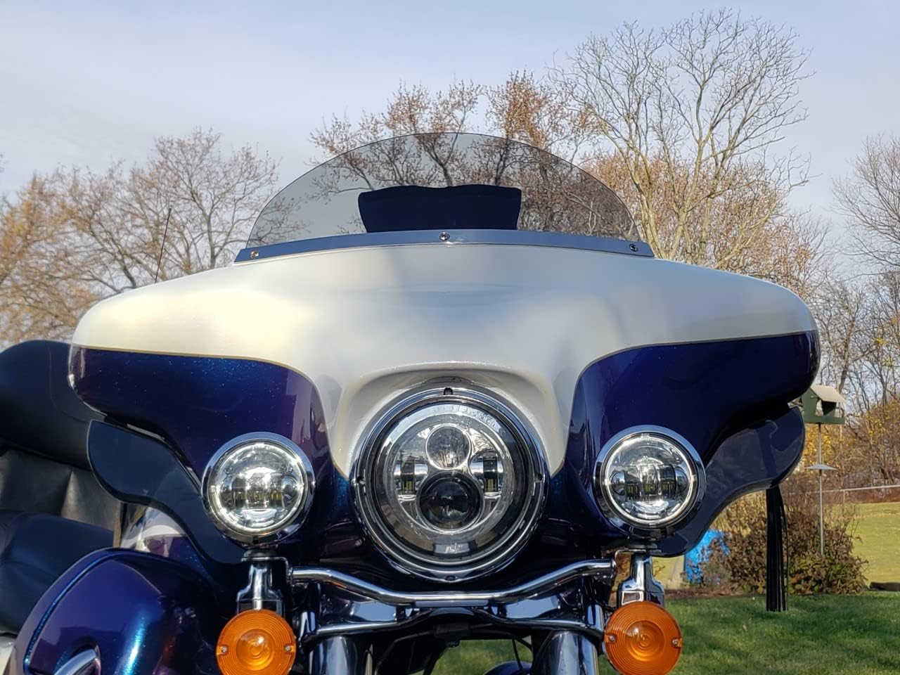8" Light Tint Windshield Compatible with Harley Davidson Street Glide/Electra Glide/Ultra Classic/Tri-Glide 1996-2013 Models