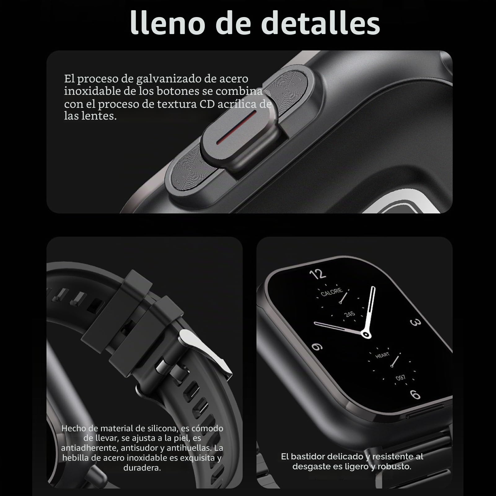 YUEHISY Reloj Inteligente con Auriculares, Reloj Inteligente HD de 2,01 Pulgadas, Rastreador de Salud y Fitness para Hombres y Mujeres (Responder/Hacer Llamadas), Reloj Deportivo para