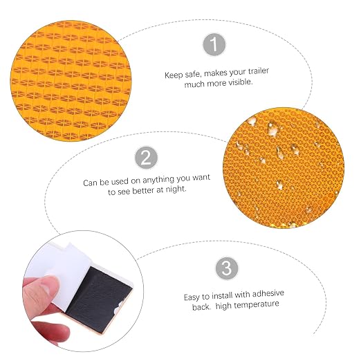 Cinta reflectora adhesiva naranja para auto 25 piezas miniatura 5