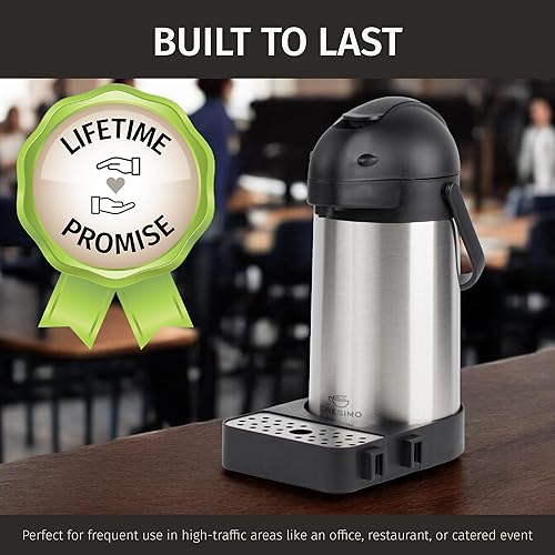 Miniatura 15 de Jarra térmica para café Airpot de 74 oz, mantiene el café caliente durante 12 horas y frío durante 24 horas, termo de café de acero inoxidable