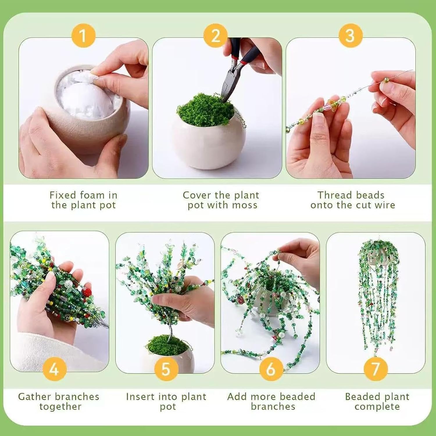 Beaded Plant Kit DIY Crafting Set