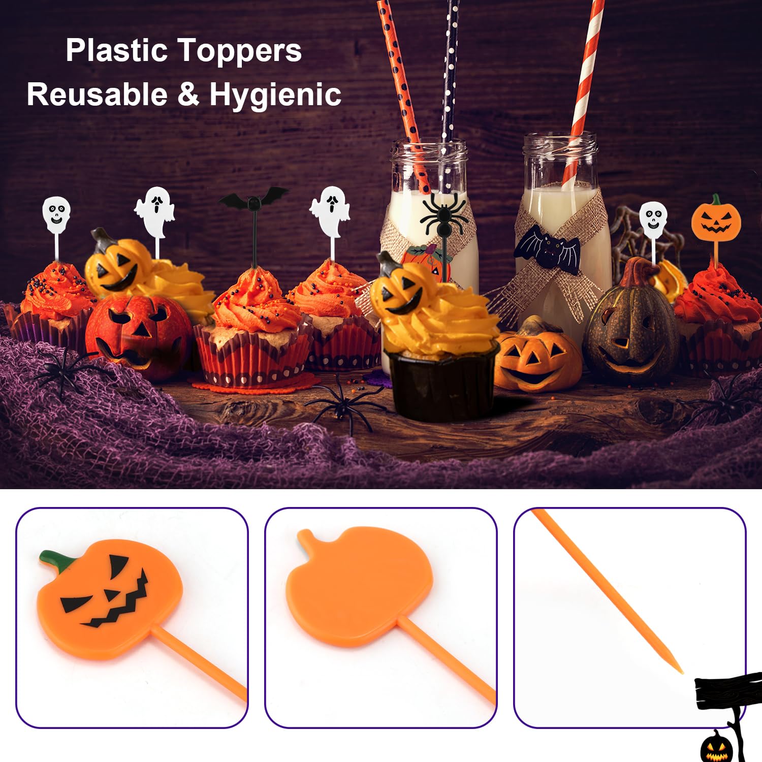 EIHI 600 Pièces Halloween Caissettes En Papier Pour Muffins