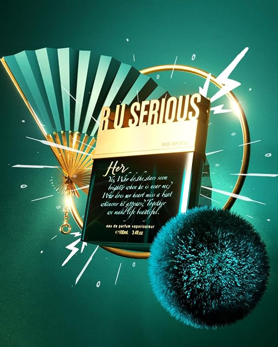 Rue Broca RU Serious Her Eau de Parfum Spray للنساء، 3.4 فلوريدا. عطر أوز الزهري الفاكهي مع روائح خشبية دافئة