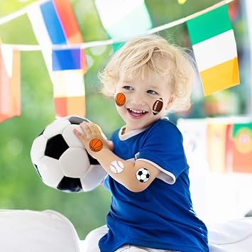 Zonon 500 Pcs Sports Ball Stickers for Kids Football Baseball Soccer Decals