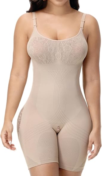 SHAPESHE Shapewear for Women Tummy Control Bodysuit Seamless Full Body Shaper Butt Lifting Faja Colombianas