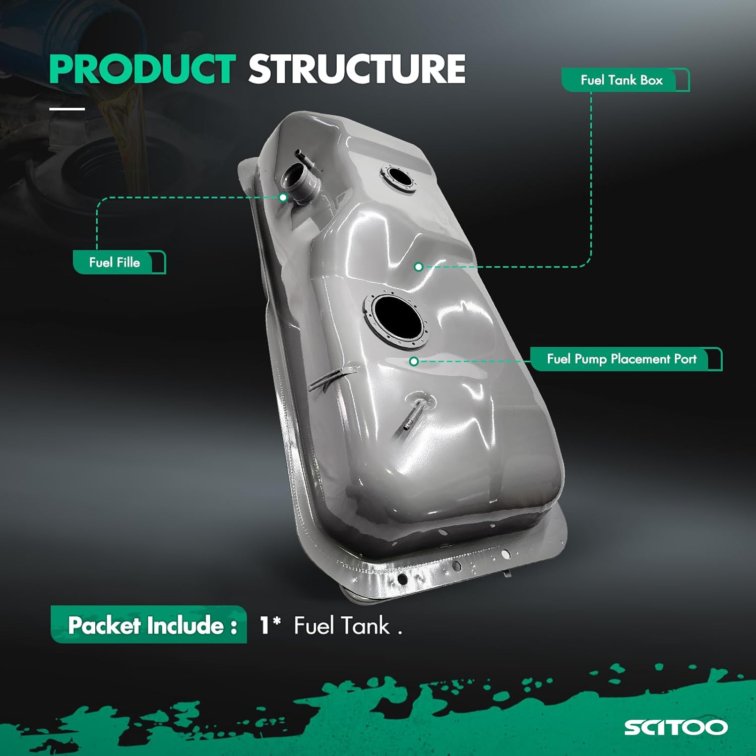 SCITOO Fuel Tank Gal 1989-1995 For Toyota for Pickup For AM-39977224 For 77001359A7 For 576-210 For TO7D