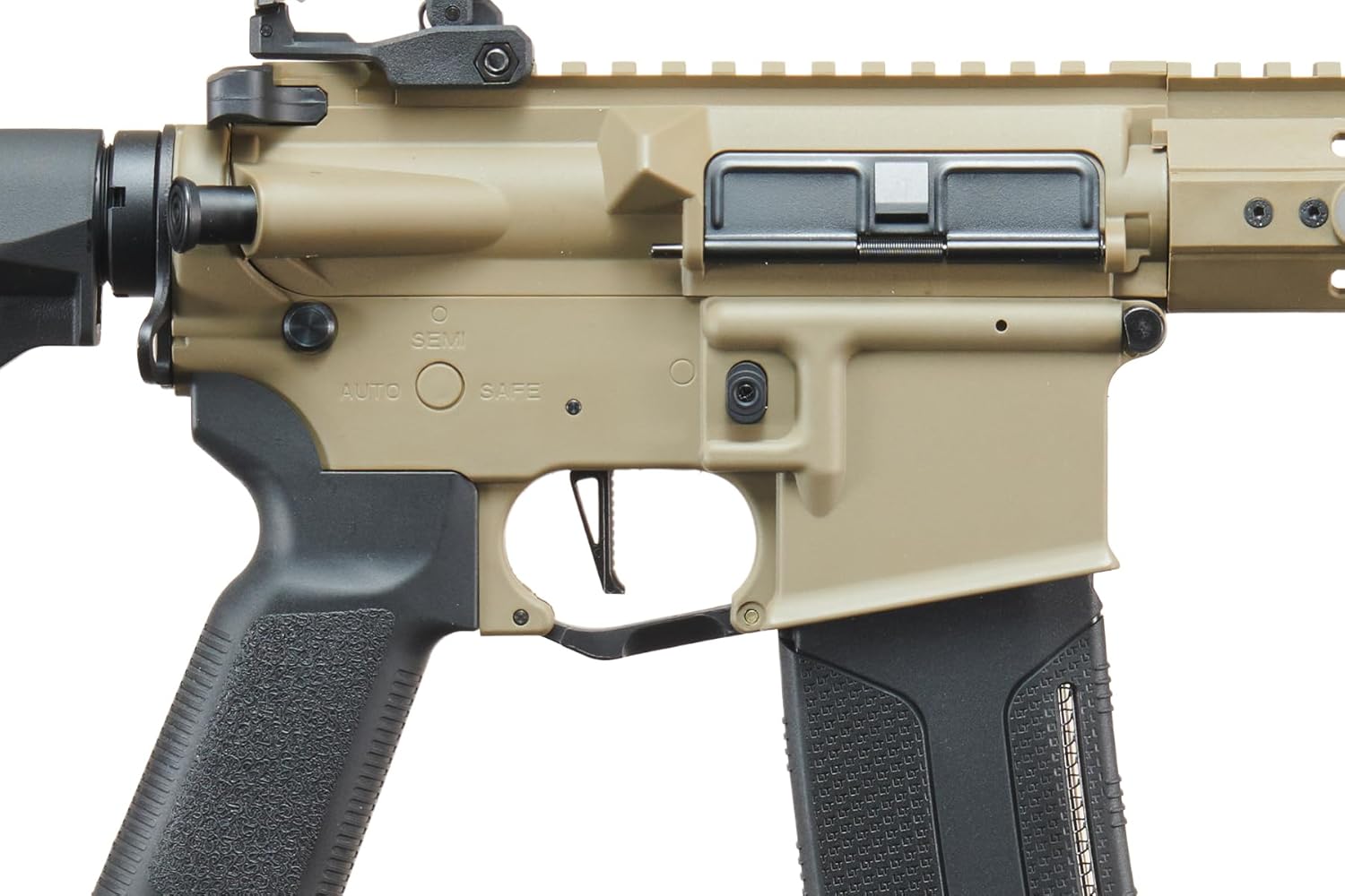 Lancer Tactical Gen 3 Programmable Trigger Hellion MLOCK 10" Lightweight Durable Polymer M4 Airsoft MLOK AEG w/Lipo Battery & Charger (ETU & MOSFET Included)