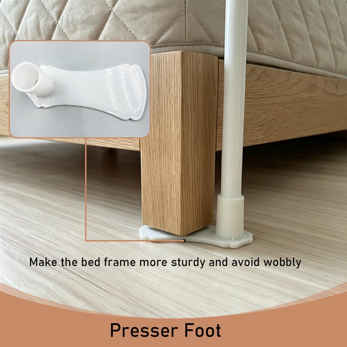Canopy Bed Frame Full Size Bed,Bed Canopy Frame Sturdy Metal Poles Four Corner Bed Brackets Fit for Metal Bed Wood Bed Bedroom Décor