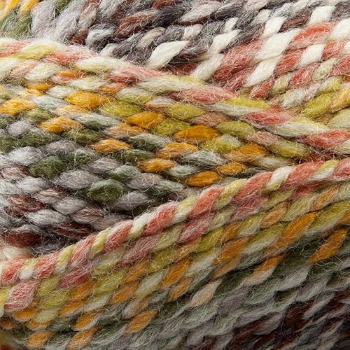 Vista 444 de Lion Brand Yarn Wool-Ease Thick & Quick Yarn - Hilo suave y voluminoso para tejer, ganchillo y manualidades, paquete de 3, Raisin Pasas