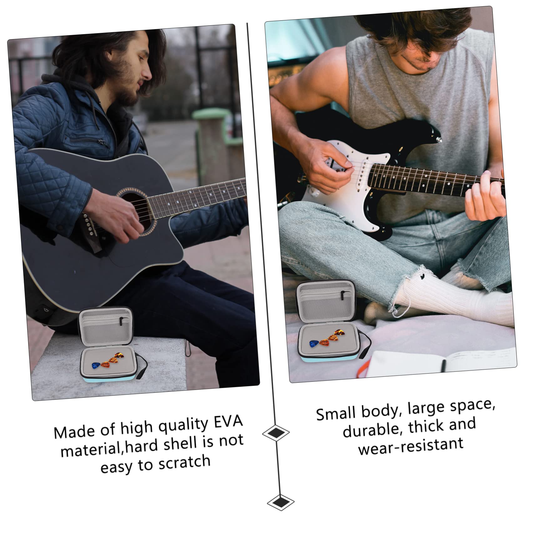 BESPORTBLE Acoustic Electric Guitar Pick Bag Durable Plectrum Holder for and Travel Compatible with Electric and Acoustic Guitars Chic Design Organizes Picks Efficiently