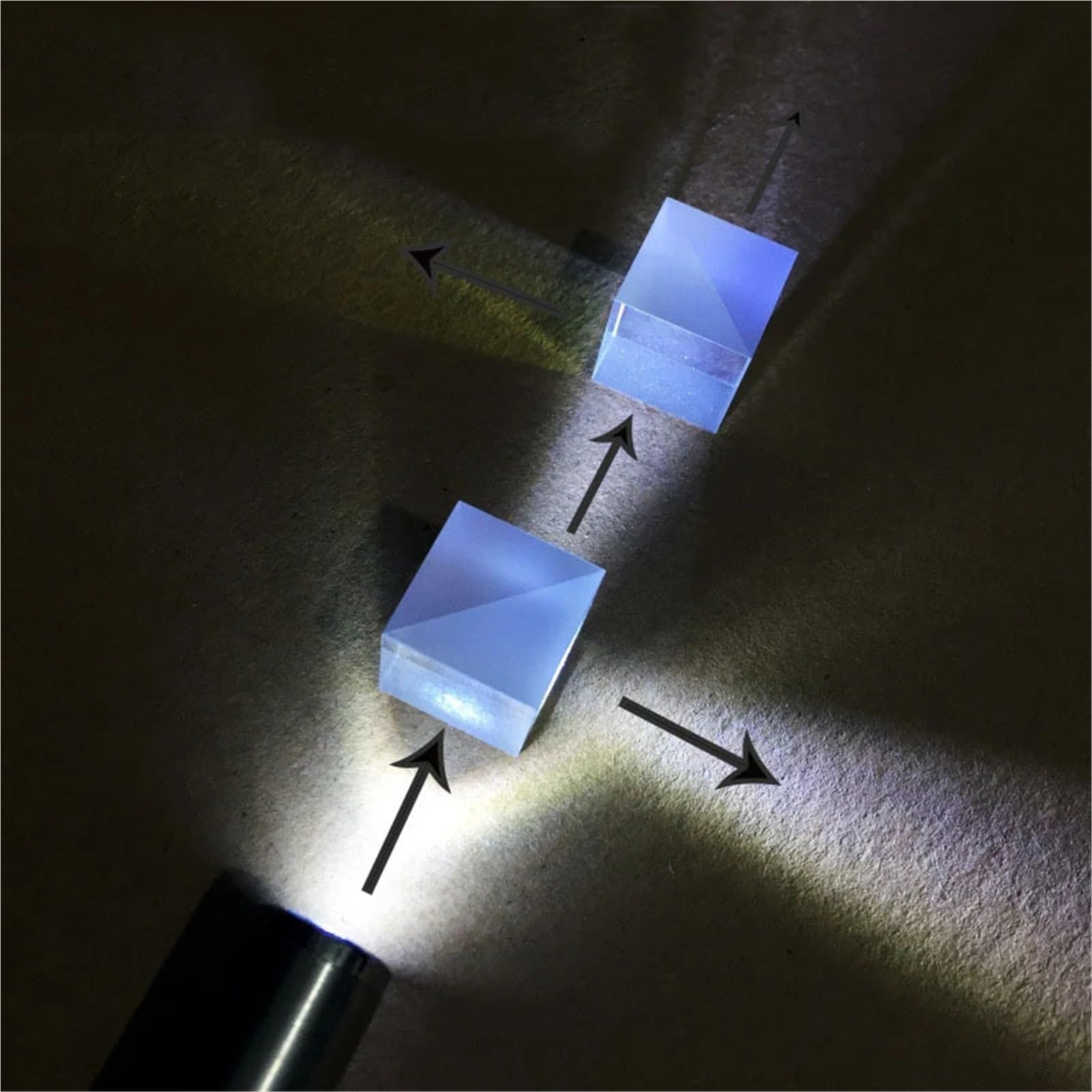 Prisme cube transflectif K9 5:5 – Prisme en verre optique pour une manipulation de précision de la lumière (20/30/40/50 mm) (50 mm)