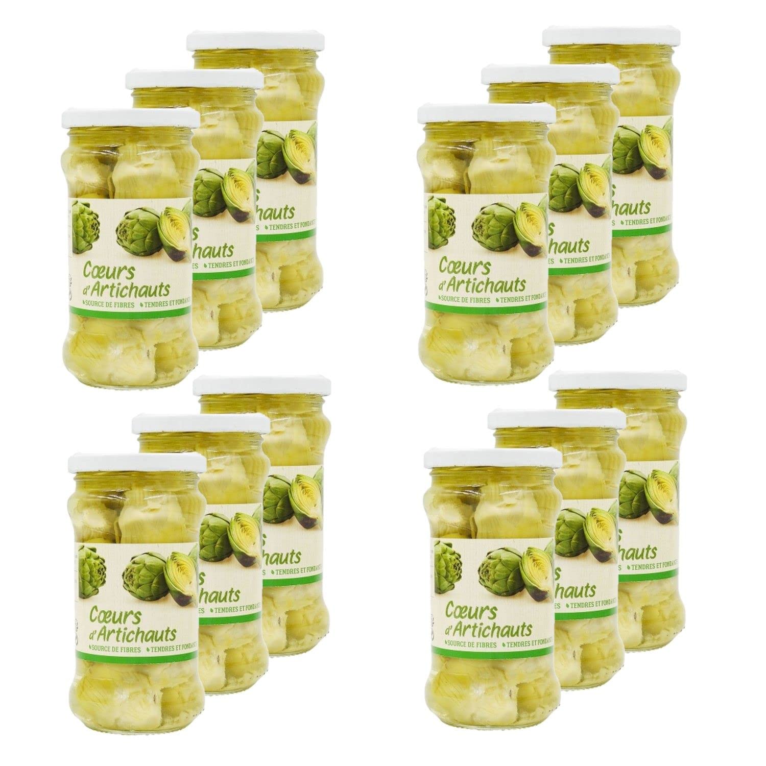 Lot 12x Coeurs d'artichauts - Bocal 280g