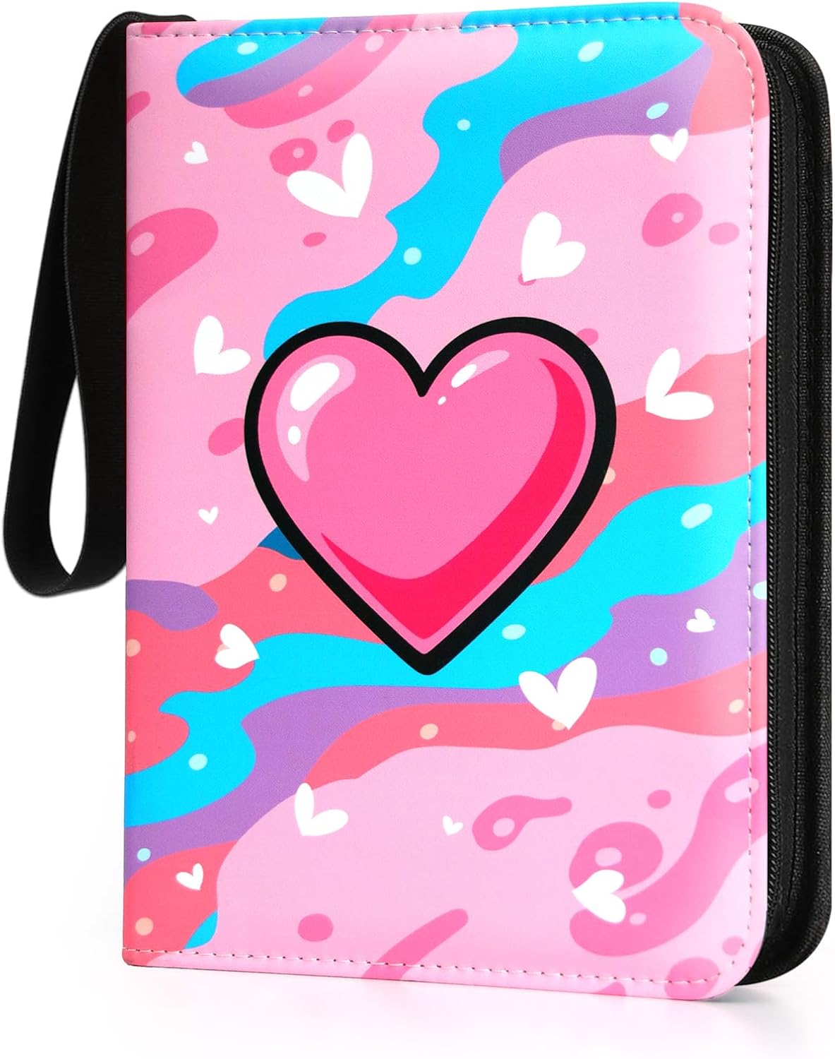 Card Binder 440 Pockets, 4-Pocket Trading Card Collection Binder with 55 Sleeves Pink