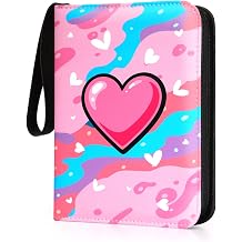 Card Binder 440 Pockets, 4-Pocket Trading Card Holder Collection Album with 55 Sleeves Pink