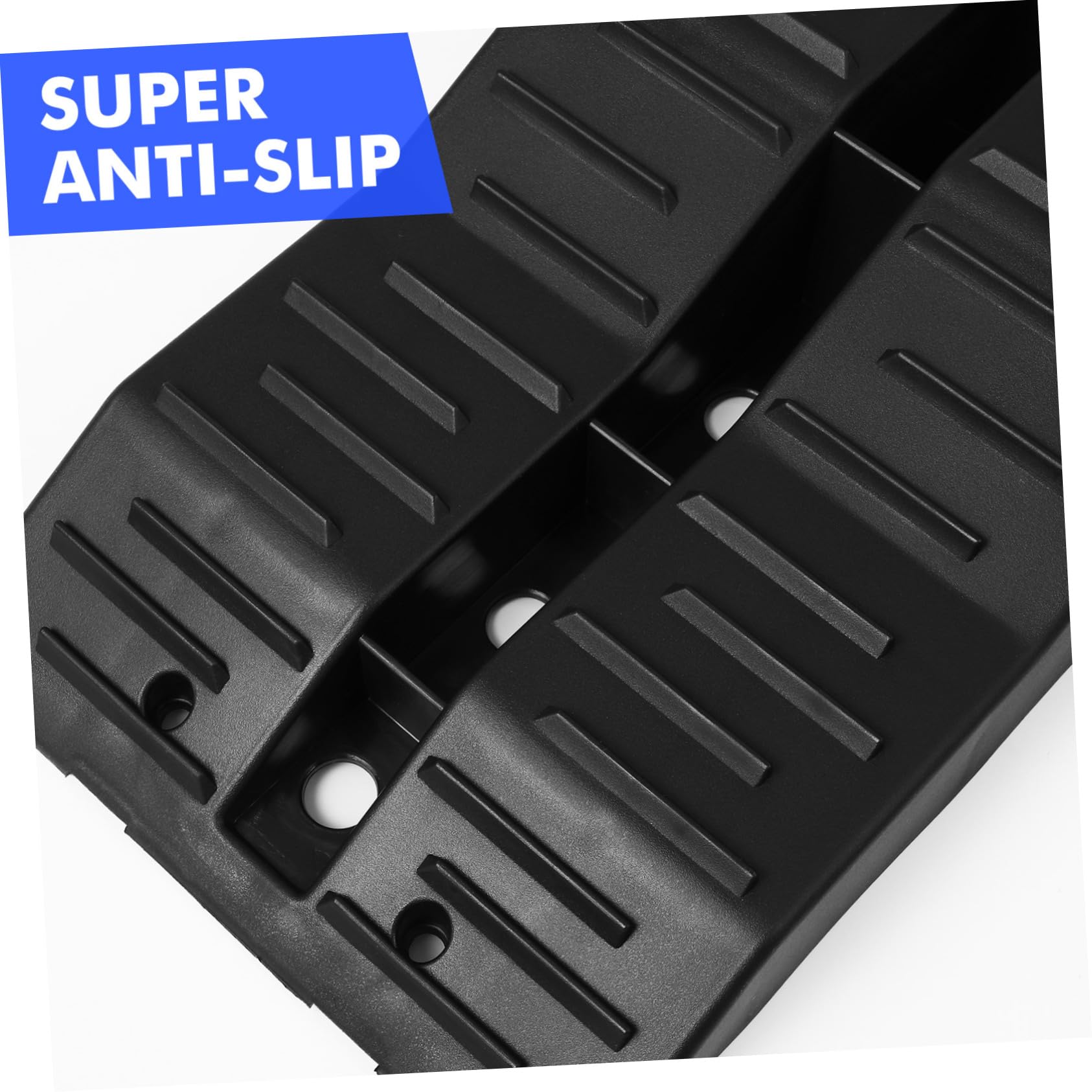 Cabilock 2 piezas Cuñas Niveladoras para Autocaravanas Bloques de Plástico Hdpe Triple para Remolques y Caravanas Rampas Resistentes hasta Toneladas Estabilidad Terreno Irregular