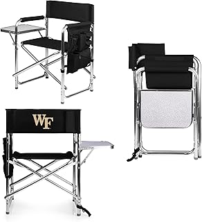 NCAA Wake Forest Demon Deacons Sports Chair with Side Table - Beach Chair - Camp Chair for Adults