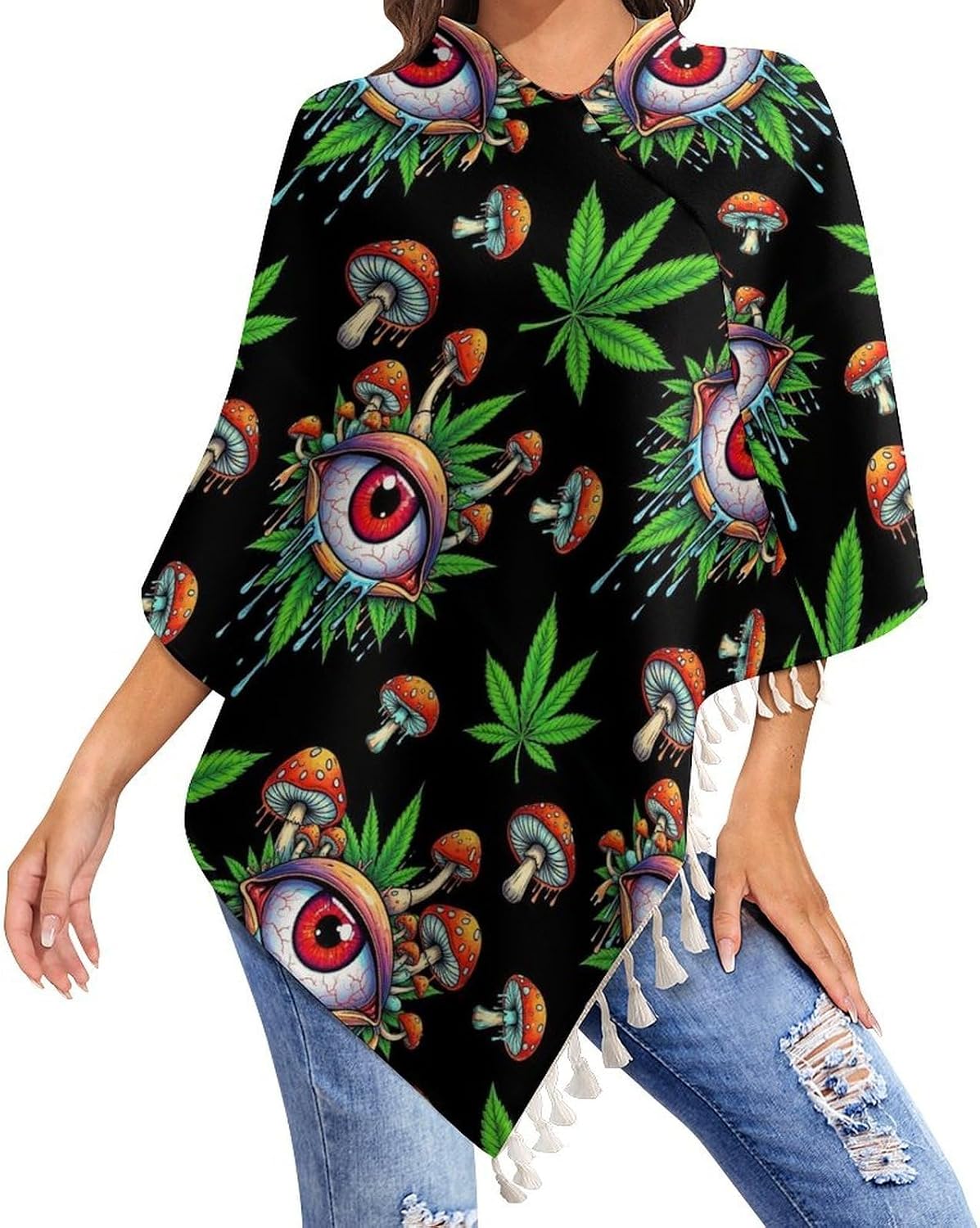 Women's Shawl Wraps Travel Poncho Cape Soft Knit Sweater Wraps Cowl Tops