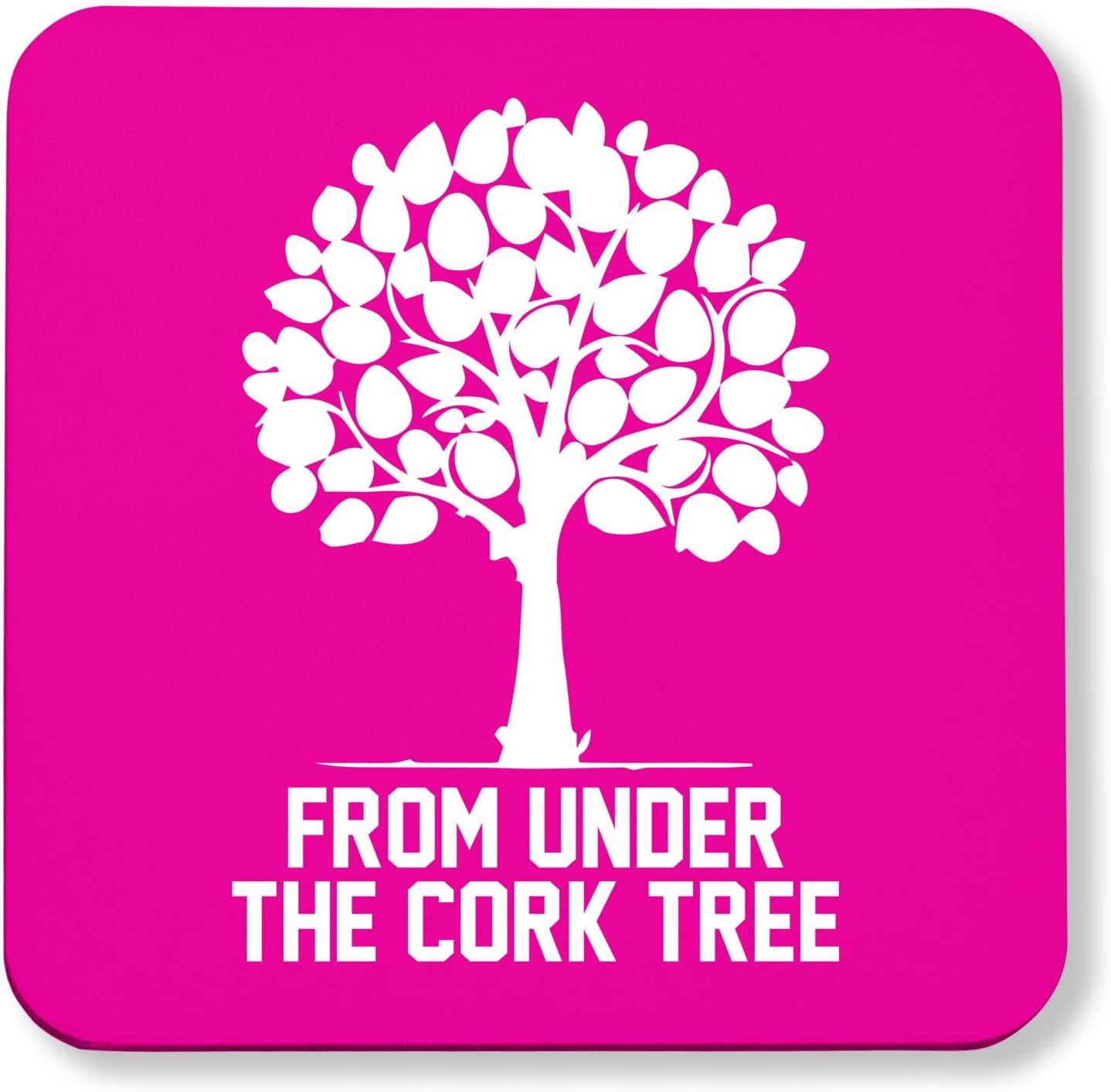 Hippowarehouse From under the cork tree pack of 2 coasters gloss finish durable backing 9cm x 9cm