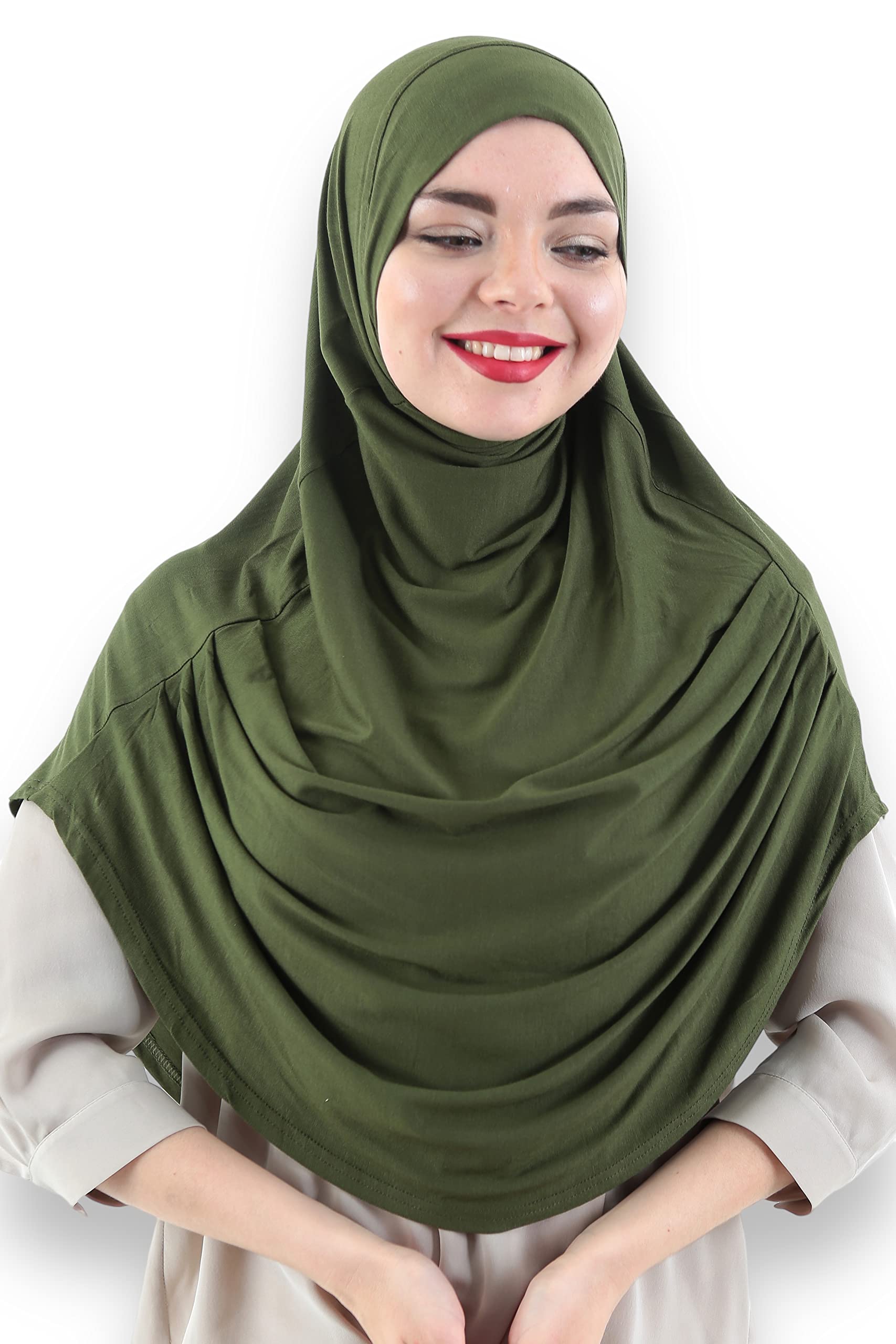 Avanos Easy Wear Soft Hijab for Women, Instant Hijab Long Scarf, Jersey Turbans Prayer Muslim Abayas Dress Clothes Jilbab